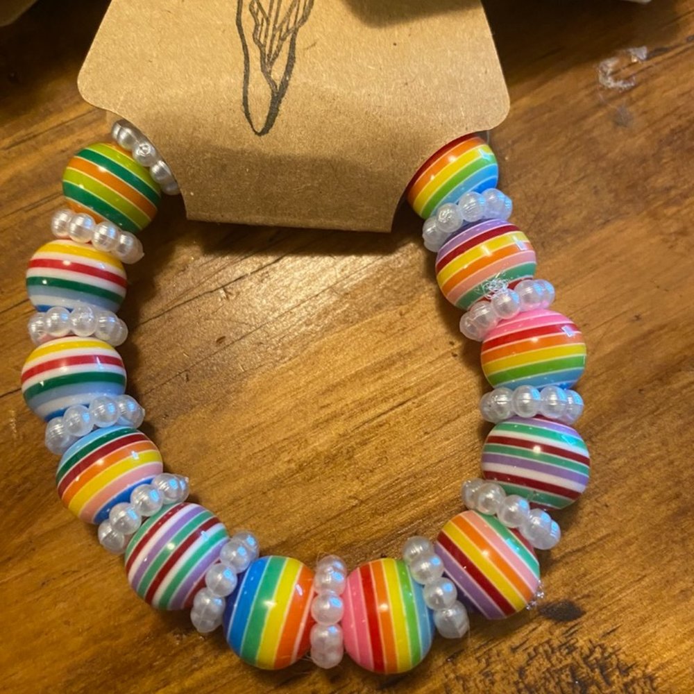 Rainbow Beaded Bracelet